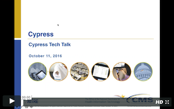 Cypress Tech Talk Slide from October 11