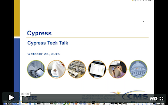 Cypress Tech Talk Slide from October 25