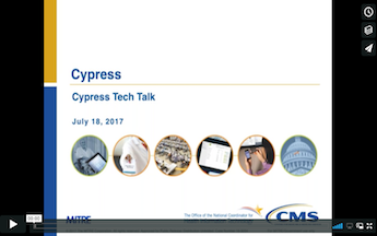 Cypress Tech Talk Slide from July 18