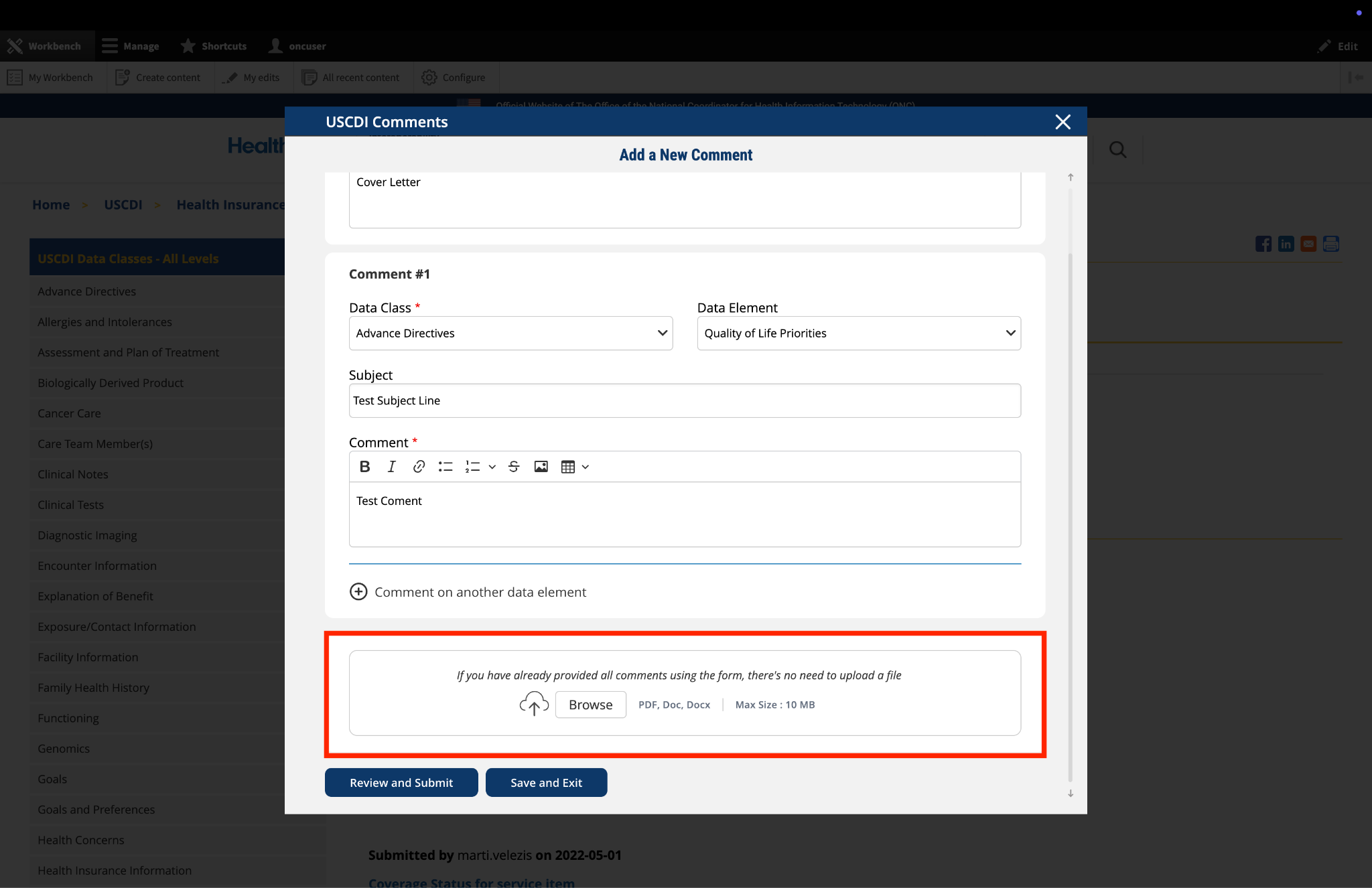 Upload Supporting Files